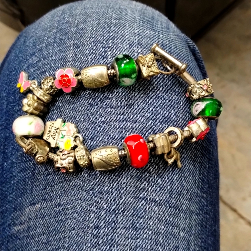 Charm bracelet sterling silver